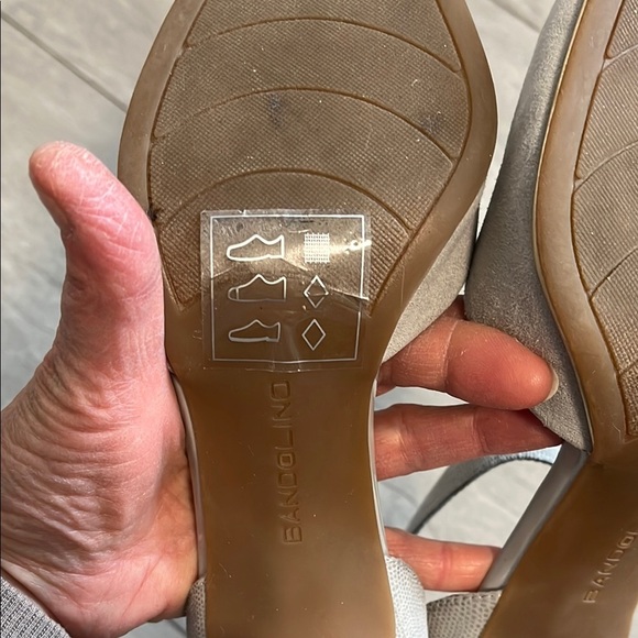 Ankle Strap Vegan Suede Gray Women's Heels, 7.5 - Picture 10 of 11